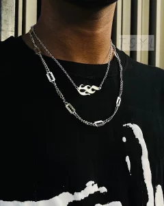 FLAME & BLADE COMBO NECKLACE