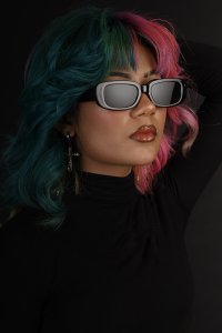 UNISEX BLACK RECTANGLE GLASSES